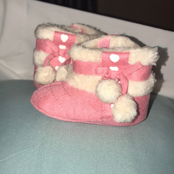 2for$15 New Pink Girls 9-12 Mos Boots - Picture 3 of 5